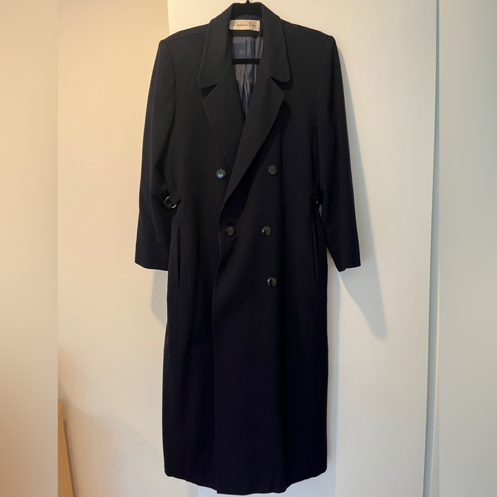 Dior navy Pea Coat Classic Tailored Design size 10
